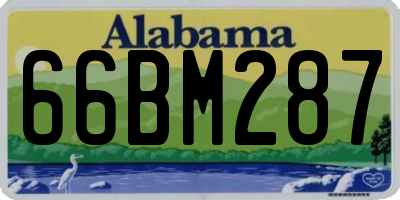 AL license plate 66BM287