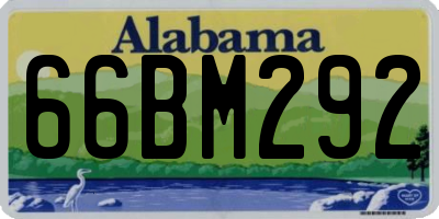 AL license plate 66BM292