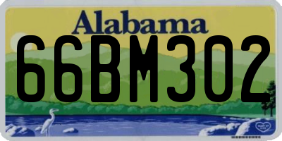 AL license plate 66BM302