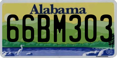 AL license plate 66BM303