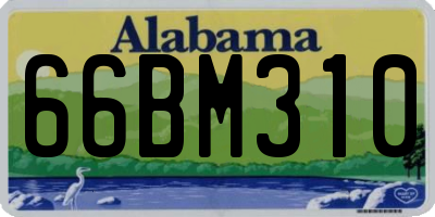 AL license plate 66BM310
