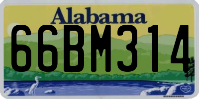 AL license plate 66BM314