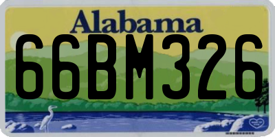 AL license plate 66BM326