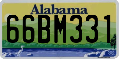 AL license plate 66BM331