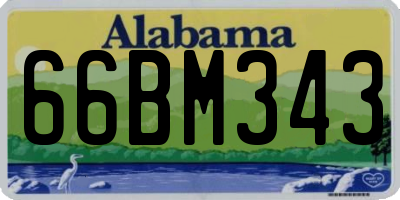 AL license plate 66BM343