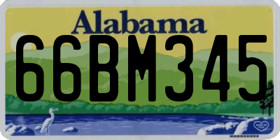 AL license plate 66BM345