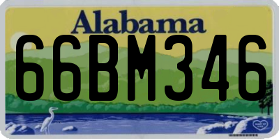 AL license plate 66BM346
