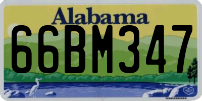 AL license plate 66BM347