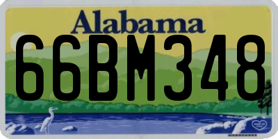 AL license plate 66BM348