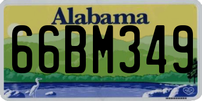 AL license plate 66BM349