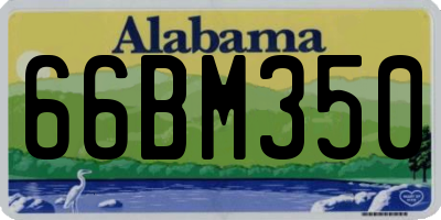 AL license plate 66BM350