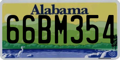 AL license plate 66BM354