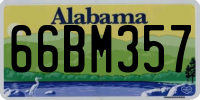 AL license plate 66BM357