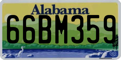 AL license plate 66BM359