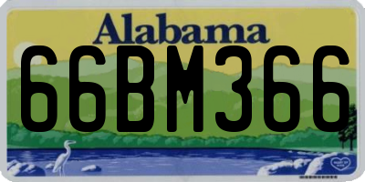 AL license plate 66BM366