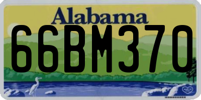 AL license plate 66BM370