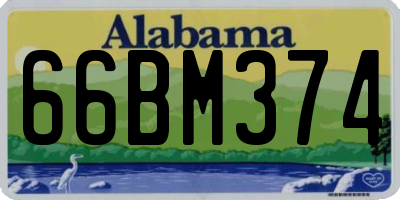 AL license plate 66BM374
