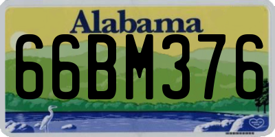 AL license plate 66BM376