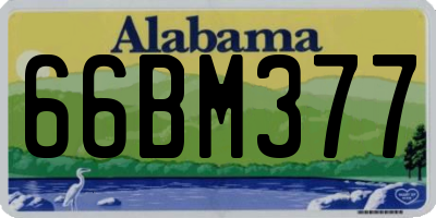 AL license plate 66BM377