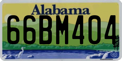 AL license plate 66BM404