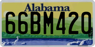AL license plate 66BM420