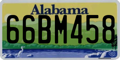 AL license plate 66BM458