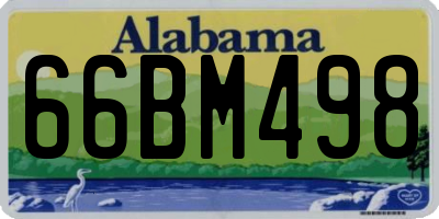 AL license plate 66BM498