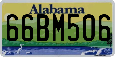 AL license plate 66BM506