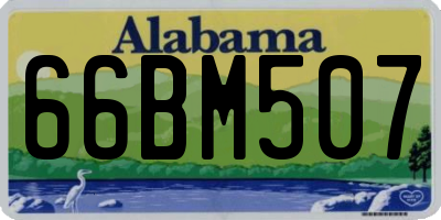 AL license plate 66BM507