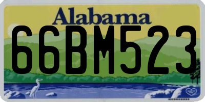 AL license plate 66BM523