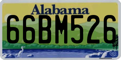 AL license plate 66BM526