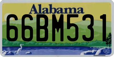 AL license plate 66BM531
