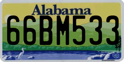 AL license plate 66BM533