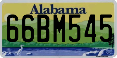 AL license plate 66BM545