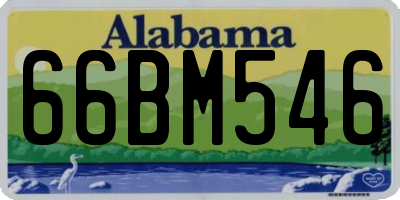 AL license plate 66BM546