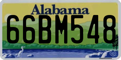 AL license plate 66BM548