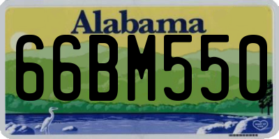 AL license plate 66BM550