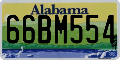 AL license plate 66BM554