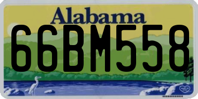 AL license plate 66BM558