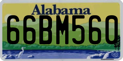 AL license plate 66BM560