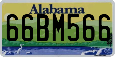 AL license plate 66BM566