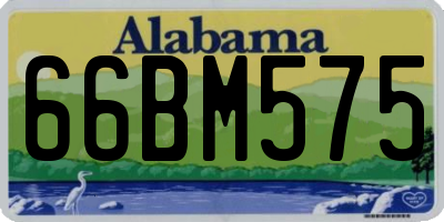 AL license plate 66BM575