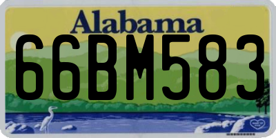 AL license plate 66BM583