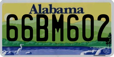 AL license plate 66BM602