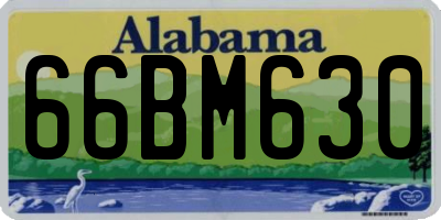 AL license plate 66BM630