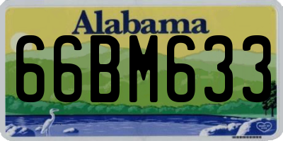 AL license plate 66BM633