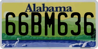 AL license plate 66BM636