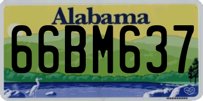 AL license plate 66BM637