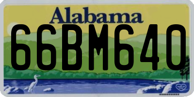 AL license plate 66BM640