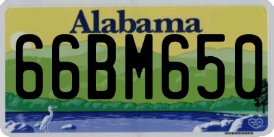 AL license plate 66BM650
